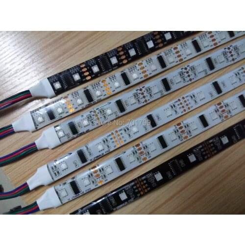 IP65 LPD8806 addressable LED digital strip;32/48/52/60leds/m;DC5V input;waterproof by silicon coating;white and black pcb