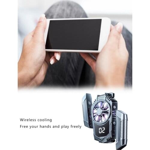 Wireless Radiator For Mobile Phone Silent Refrigeration Charging Semiconductor Silver Pattern Cooler For Eating Chicken Artifact