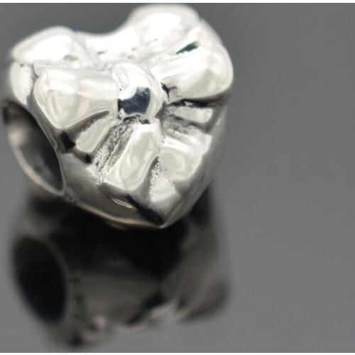 925 Sterling Silver Heart Shaped Bow-Beaded Bracelet Set Accessories Fashion Silver Jewelry Simple Popular