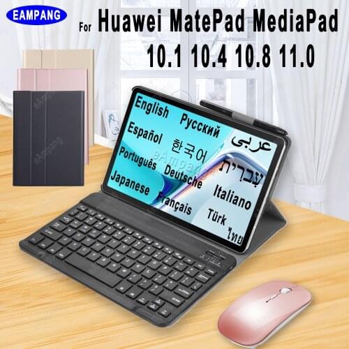 For Huawei MatePad 11 10.4 Pro 10.8 T10s T 10s Keyboard Case MediaPad T5 M5 10.1 M5 M6 10.8 English Russian Spanish Arabic