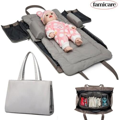 Baby Removable Bed Diaper Bag Maternity Mommy Totes Bags Travel Bed Portable Bed-in-Bed Cradle Nest Mattress Bag Hobos