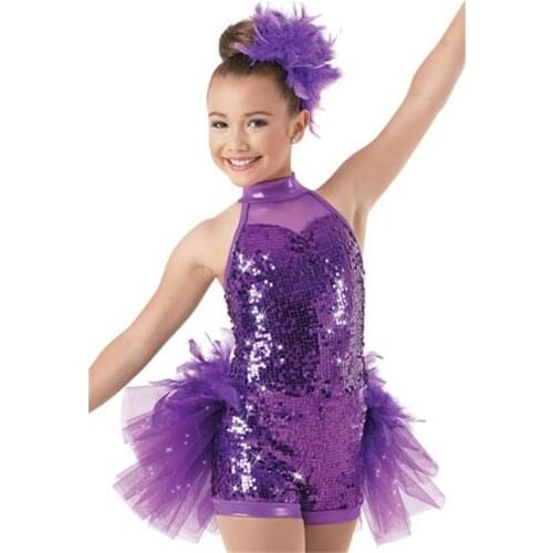 Kids Ballet Dancing Suit Children Jazz Dance Costumes Girls Latin Dancing Performance Suit Sequins Stage Performance Wear D-0438