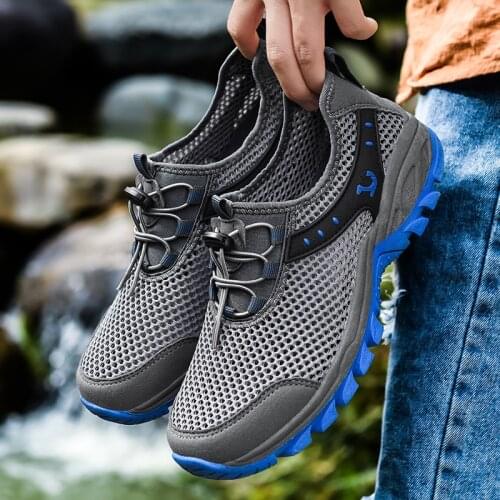 Mens Shoes Plus Size 38-47 Summer New Outdoor Casual Shoes 2021 Running Shoes Air Mesh Athletic Shoes Non-slip Tenis Masculine