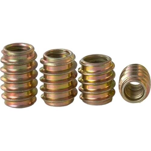 Furniture Nuts Thread for Wood Insert Nut Flanged Hex Drive Head M6 M8 M10 20 PCS