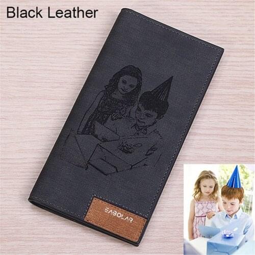 Aurolaco Personalized Mens Wallet Custom Picture Mens Leather Wallet Fathers Day Gift Custom Wallet Card Valentines Gift