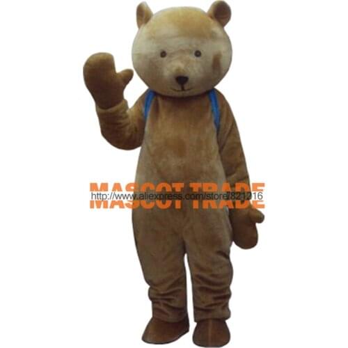 Brown teddy bear gentleman suit adult mascot costume cosplay Costume