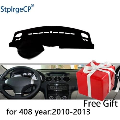 For Peugeot 408 2010-2013 dashboard mat Protective pad Shade Cushion Pad interior sticker car styling accessories