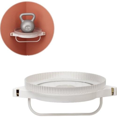 Round Rotatable Bathroom Storage Rack Wall-Mounted Toilet Corner Storage Box Kitchen Organizer Shelf Multi Function Tray Au04 21