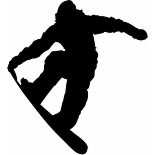 Dawasaru Funny Jumping Skiing Snowboarder Car Sticker Personalized Decal Motorcycle Auto Accessories Decoration PVC,13cm*12cm