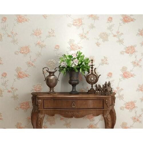 Beibehang European flowers wallpaper luxury non-woven 3d wallpaper living room bedroom TV background wall 3d wallpaper behang