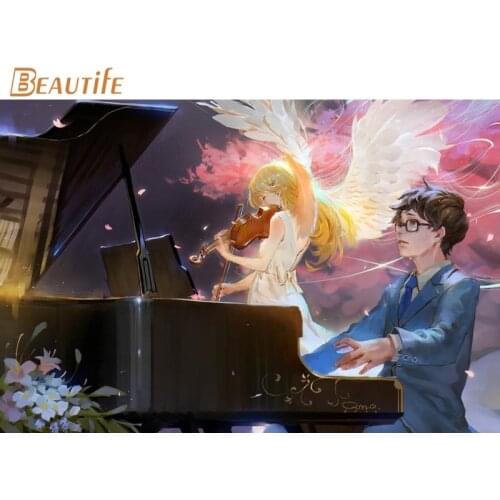 Your Lie in April Poster Cloth Silk Poster Home Decoration Art Fabric Poster Print 20x30cm,27x40cm.30x45cm