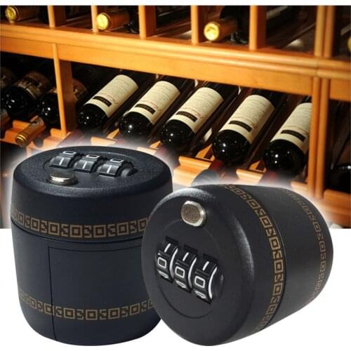 Plastic Bottle Password Lock Combination Lock Wine Stopper Vacuum Plug Device Preservation For Furniture Hardware