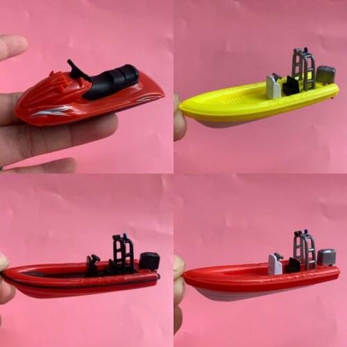Plastic Simulation yacht powerboat boat speedboat rescue boat 4pcs/set