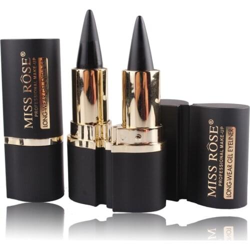 High Level Black Tube Eyeliner Cream Portable Natural Black Eye Liner Pen Waterproof Long-lasting Easy To Wear Makeup TSLM1