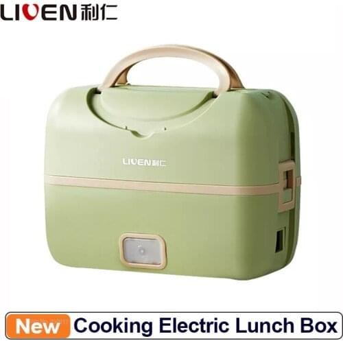 Liren Portable Cooking Electric Lunch Box 304 Stainless Steel Electric Heating Cooking Silent Heating Vacuum Sealed Lunch Box