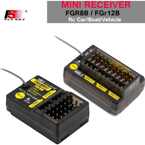 FlySky FGr8B FGr12B 2.4GHz 8 / 12CH AFHDS 3 PWM/PPM/i-bus Output Micro RC Receiver for PL18 NB4/Lite RC Car Boat upgrade parts