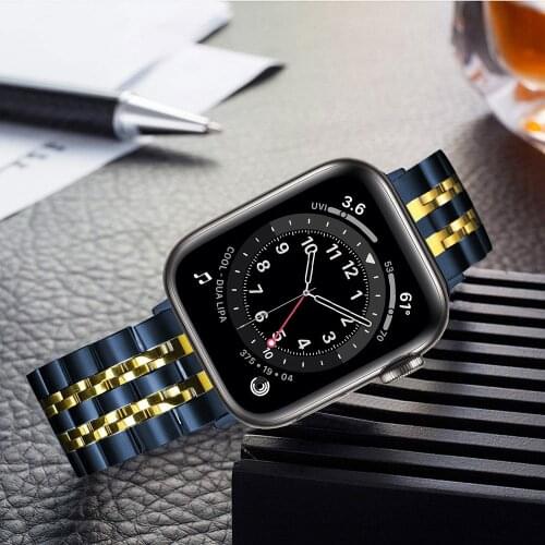 Correa for iwatch 6 se strap Stainless Steel Bracelet for apple watch 44mm 40mm series 5 4 3 42mm 38mm band Business wristband