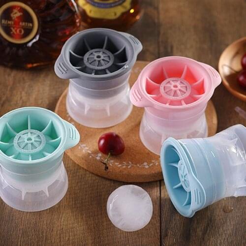 Silicone Sphere 6cm Ice Cube Mold Kitchen Stackable Slow Melting DIY Ice Ball Round Mould For Cocktail Whiskey Drink