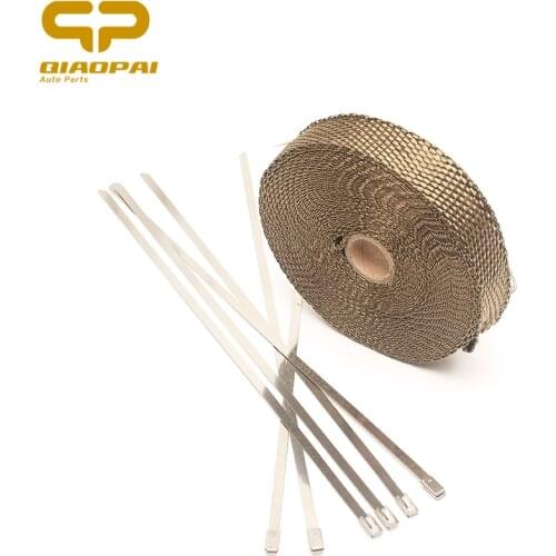 Universal Motorcycle Exhaust Wrap 5M 10M Shield Protective Tape Car Exhaust Pipe Header Heat Wrap Brown Glass fiber Thermo Turbo