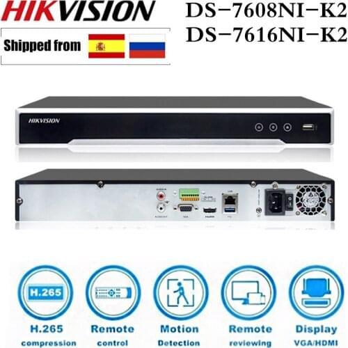 Hikvision DS-7608NI-K2 DS-7616NI-K2 8CH 16CH 4K H.265 NVR Network Video Recorder