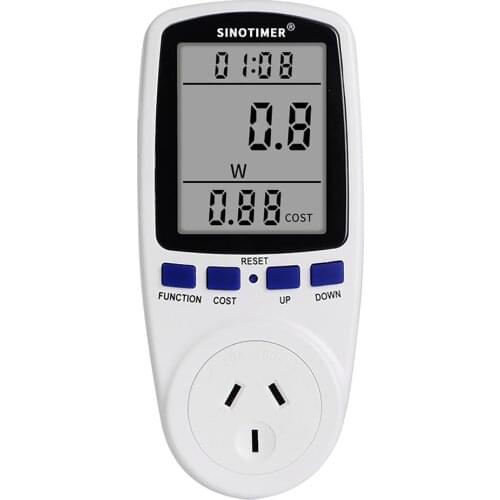 EU US UK FR Plug Socket Digital Wattmeter Power Consumption Watt Energy Meter KWh AC 230V 120V Electricity with backlights