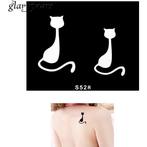 1 Piece Small Indian Henna Tattoo Stencil Cartoon Cat Design DIY Colored Drawing Women Body Art Tattoo Stencil Sexy Product S528