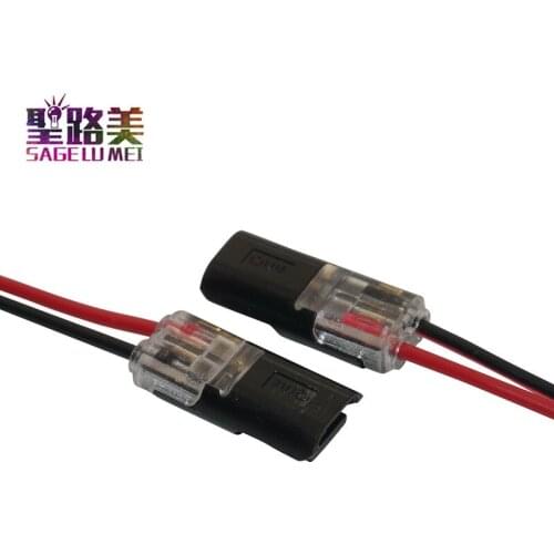 2p 10pcs Spring Connector wire for led strip with no welding no screws Quick Connector cable clamp Terminal Block 2 Way Easy Fit