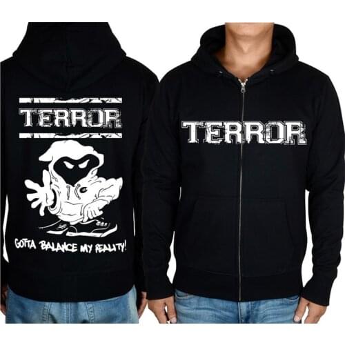 20 styles Zipper Pullover Eagle Wing Terror Rock Cotton Black Hoodies punk sudadera heavy metal sweatshirt fleece chandal hombre