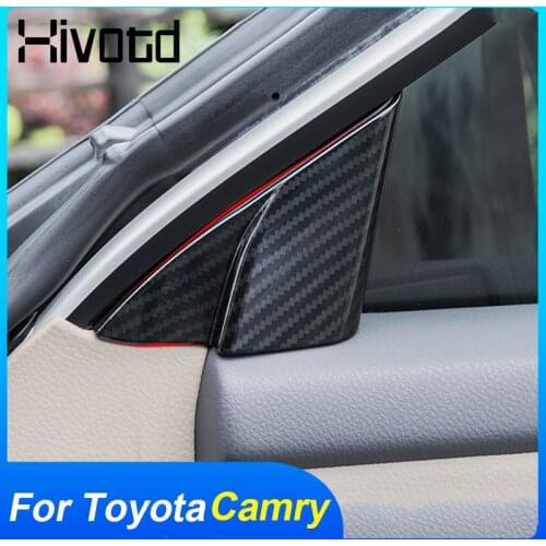 For Toyota Camry 2020 Accessories Pillar A Audio Car Speaker Tweeter Trim Cover ABS Interior Door Triangle Sound Case Trim Parts