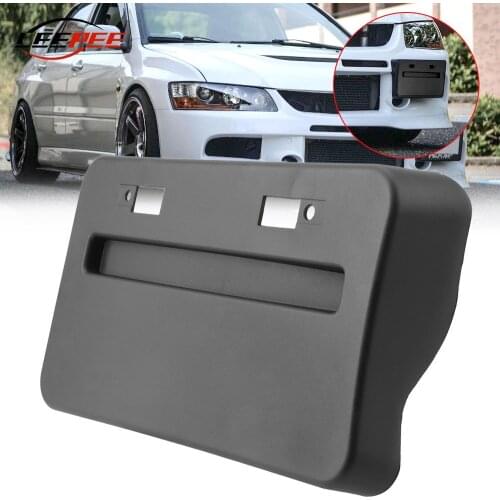 LEEPEE Car Accessories For Mitsubishi Lancer GTS EVO X 2008-2018 License Plate Frame Relocator Base Auto Front Bumper Install