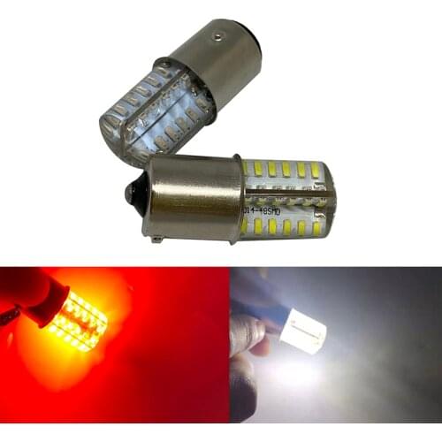BA15D 1157 BAY15D P21/5W 48SMD P21W S25 3014 Car 12V LED Tail Brake Light Bulb Lamp Flash Strobe Brilliant Red Parking Reverse