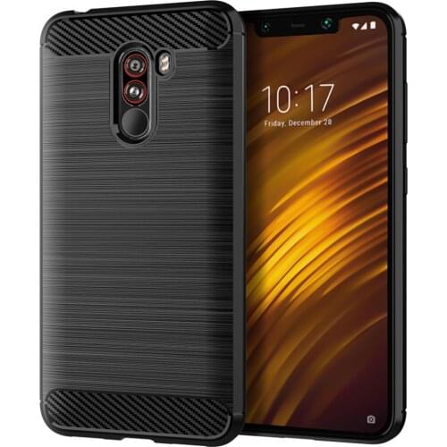 For Xiaomi Poco F1 Case Luxury Carbon Fiber Skin Full Soft Silicone Cover Case For Xiaomi Pocophone F1 F 1 PocoF1 Phone Cases