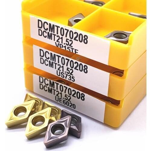 DCMT070208 VP15TF Original High Quality Hard Alloy Blade Cylindrical Turning Tool CNC Turning Tool DCMT070208 US735