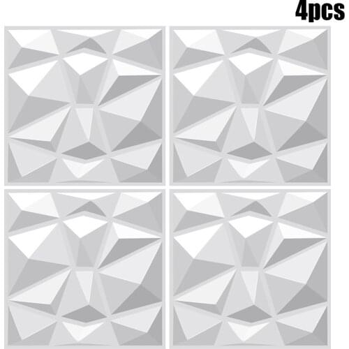 1/4PCS PVC 3D Decorative Interior Wall Panels Stickers Bedroom Decoration Home Decor For Living Room Kitchen TV Backdrop