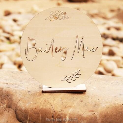 Personalized Announcement Sign Birth Name Wooden Newborn Photo Props New Baby Gift Nursery Baby Shower Nursery Decor Wooden