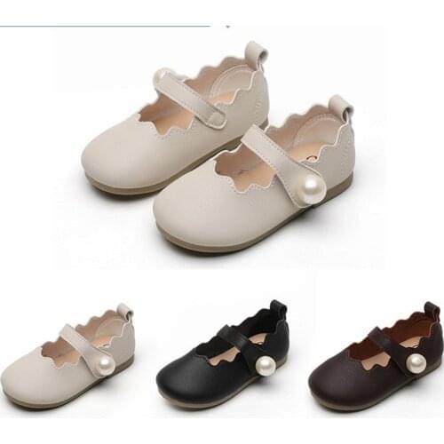 1-7T Kids Shoes Baby girls toddler shoes Children little Girl Princess Shoes Non-slip soft bottom chaussure fille black beige
