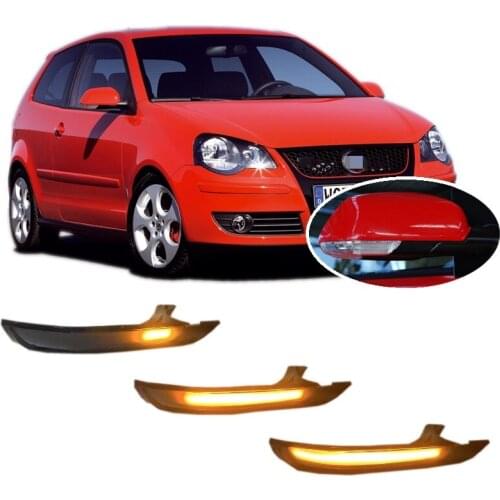 For Volkswagen VW Polo 9N 2005 2006 2007 2008 2009 2010 2011 2012 Dynamic LED Indicator Turnlight Repeater Side Mirror Signal