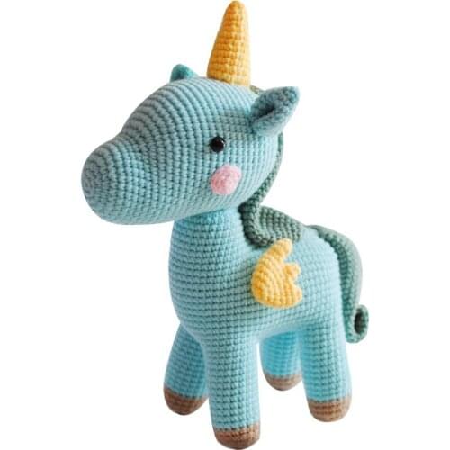 Unicorn Crochet Kit Needlework doll horse DIY Knitting amigurumi Crocheting Craft kits handmake With Materials instruction vedio