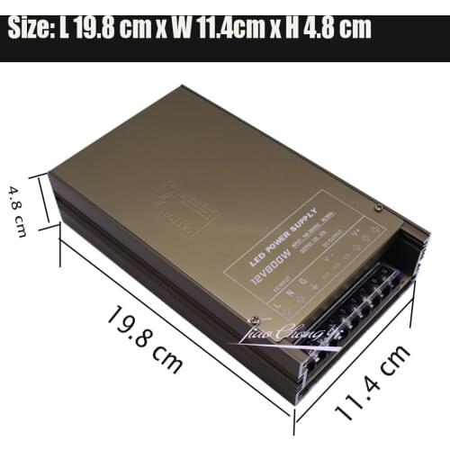 Hot 12V 67A 800W Switching Power Supply Universal Regulated Silver color AC198-264V input for 24V WS2811 5050 LED Strip Light