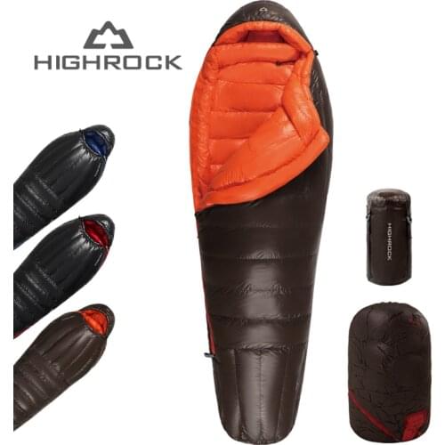 Highrock HR Mummy Reindeer 3.0 Winter Outdoor Duck Down Splicing Sleeping Bag with Carrying Bag and Mesh Bag
