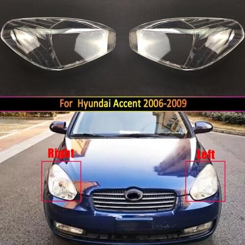 Car Headlamp Cover Lens Glass Shell Front Headlamp Transparent Lampshade Auto Light Lamp For Hyundai Accent 2006 2007 2008 2009