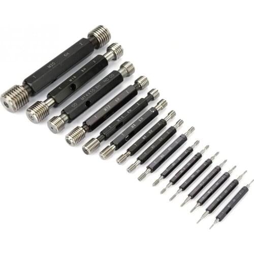 M2 M3 M4 M5 M6 M7 M8 M9 M10 Metric 6H Steel Double End Hex Handle Thread Plug Gage Gauge With Case M7 M8 M9 M10 M11M12M13M14M16