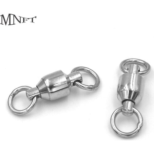 MNFT 90PCS size 0# to 8# Stainless Steel Solid Ring Connector Fishhook Fishing With Heavy Duty Ball Bearing Swivel Accessories