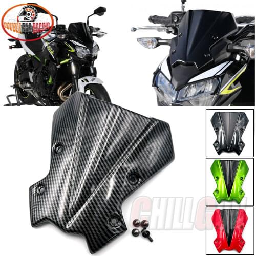 Motorcycle Carbon Fiber Nose Fairing WindScreen Windshield Viser Visor Wind Deflector For KAWASAKI Z650 Z-650 2020 2021 Z 650