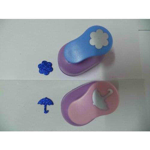2pcs(2.5cm) flower and umbrella shape craft punch set Punch Craft Scrapbooking school Paper Puncher eva hole punch free shipping