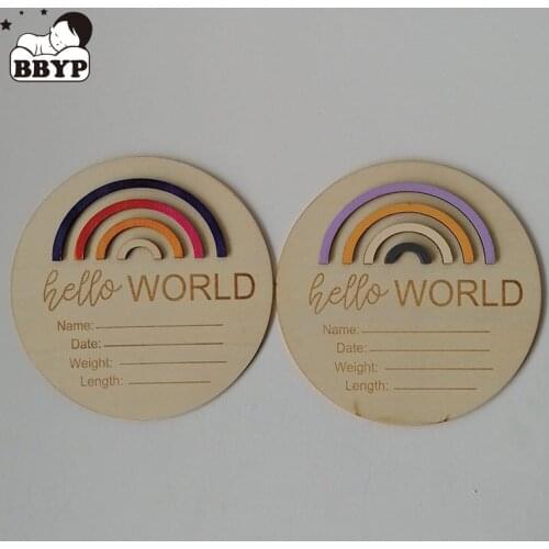 1Pcs Newborn Photogra Wooden Month Milestone Cards Handmade Monthly Memorial Commemorative Photo Accessories Baby Souvenir Stamp