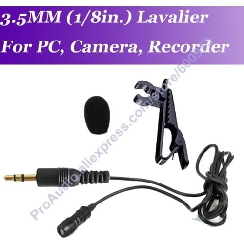 MICWL MEC Lavalier Lapel Clip On Microphone Mic for PC Laptop Camera ZOOM Hand Recorder Recording 3.5mm stereo