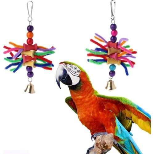 Parrot Chew Toys Multicolor Bird Parrot Bite String Toys Swing Cage Accessories