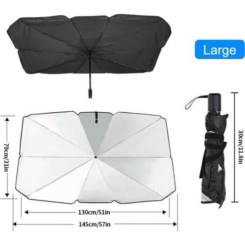 Foldable Car Sun Umbrella Interior Windshield Sunshade Cover Front Window UV Protection Shade Curtain Parasol Car Accessories