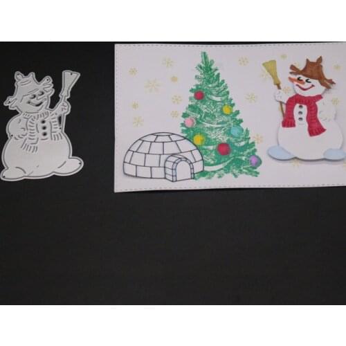 Snowman Frame Christmas Metal Cutting Dies Stencils DIY Scrapbooking Photo Album Decorative Embossing Crafts Template 2019